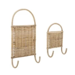 Bloomingville - Cane Wall Hooks, Cane Nature (set Of 2)