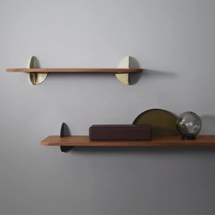 AYTM - Aedes Wall Shelf Small, Walnut / Gold - Image 3