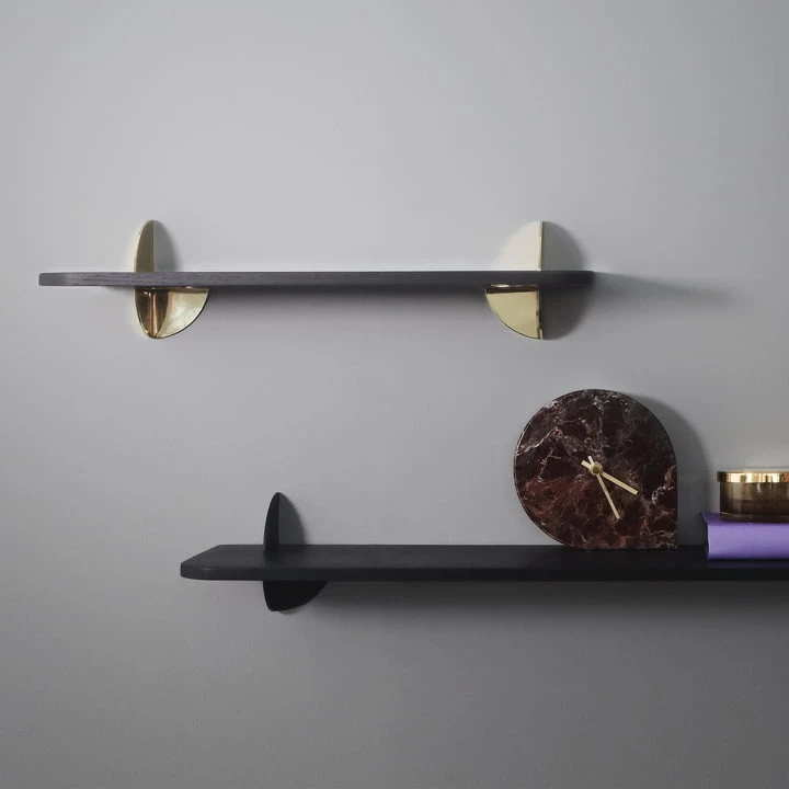 AYTM - Aedes Wall Shelf Small, Walnut / Gold - Image 4