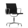 Vitra - EA 104 Chair, Swivel With Armrests, Hopsak Nero Cover, Polished Base