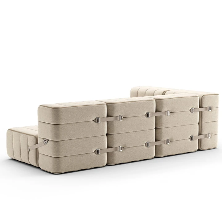 Ambivalenz - Curt Sofa Set 4, Gray / Beige (Jet - 9110) - Image 3