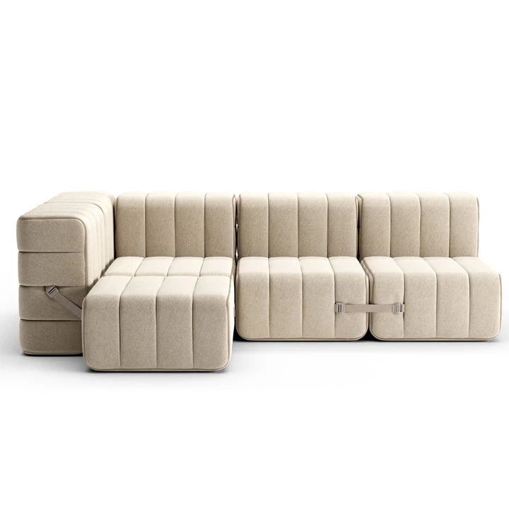 Ambivalenz - Curt Sofa Set 4, Gray / Beige (Jet - 9110) - Image 2