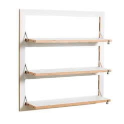 Ambivalenz - Fläpps Shelf, 3 Shelves, 80 X 80 Cm, White