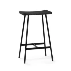 Andersen Furniture - Hc2 Bar Stool H 65 Cm, Black Oak / Black Steel