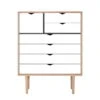 Andersen Furniture - S8 Chest Of Drawers, Soaped Oak / White Front