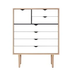Andersen Furniture - S8 Chest Of Drawers, Soaped Oak / White Front