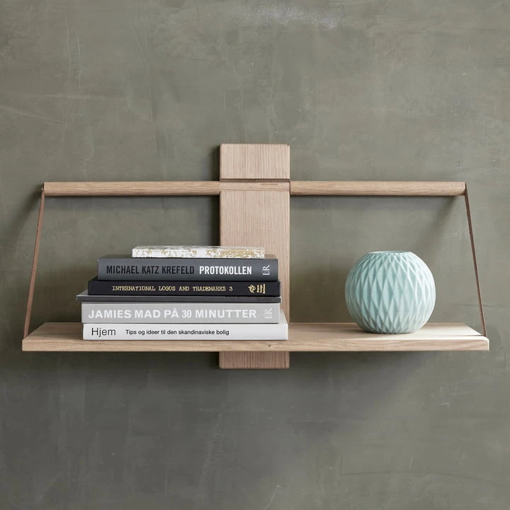 Andersen Furniture - 30 X 18 X H 24 Cm Wood Wall Hängeregal , Oak - Image 4