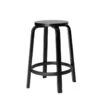 Artek - 64 Bar Stool H 65 Cm, Black Birch Lacquered