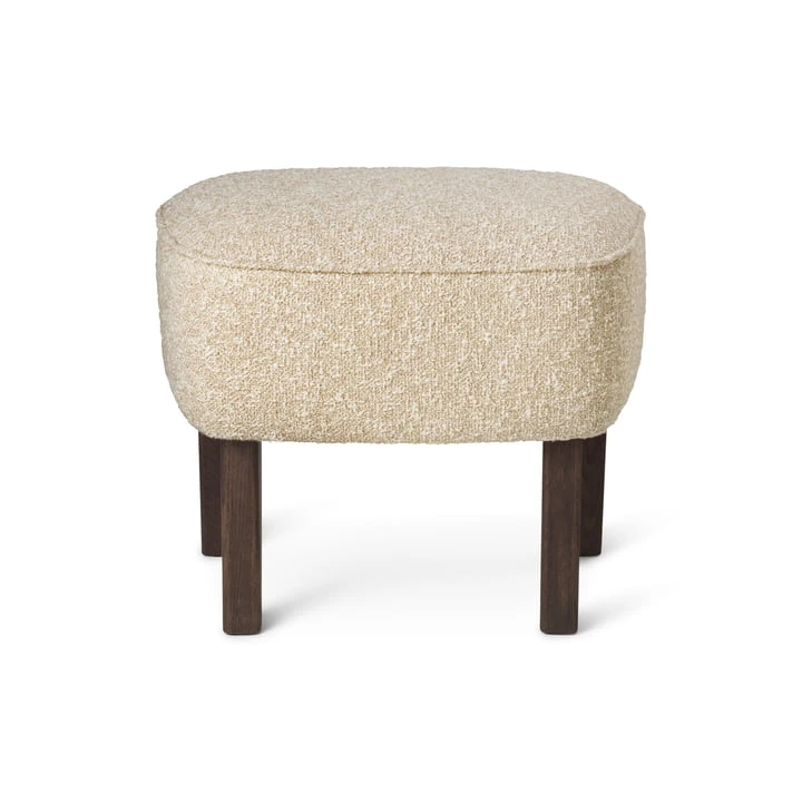 Audo - Ingeborg Footstool, Sheepskin / Moonlight / Natural Oak - Image 3