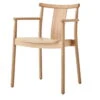 Audo - Merkur Dining Armrest Chair, Natural / Natural Oak