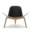 Carl Hansen - CH07 Shell Chair, Oak Oiled / Black (Loke 7150)