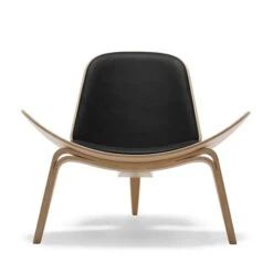 Carl Hansen - CH07 Shell Chair, Oak Oiled / Black (Loke 7150)
