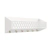 Cam Cam Copenhagen - Harlequin Wall Shelf With Coat Rack, White