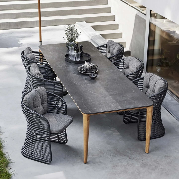 Cane-line - Basket Outdoor Armchair, Natural / Taupe - Image 5