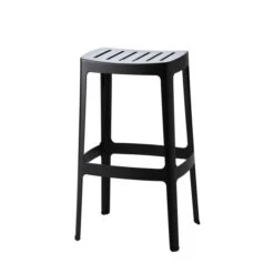 Cane-line - Cut Bar Stool, High, Black