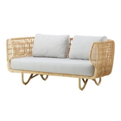 Cane-line - Nest 2-seater Sofa Indoor, Natural / Natté Light Gray