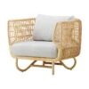 Cane-line - Nest Lounge Chair Indoor, Natural / Natté Light Gray