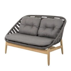 Cane-line - Strington Outdoor Sofa, 2-seater, Teak / Dark Grey