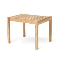 Carl Hansen - AH911 Outdoor Side Table, 5 9. 5 X 4 8. 5 Cm, Teak Untreated