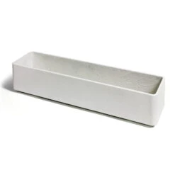 Eternit - Delta Planter 25 X 25 X 100 Cm, Grey / White