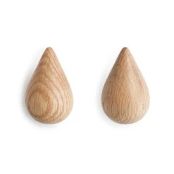 Normann Copenhagen - Dropit Wall Hook Small, Natural (set Of 2)