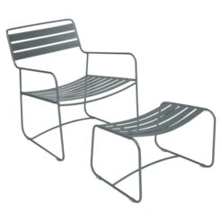 Fermob - Surprising Lounger + Footstool, Storm Grey