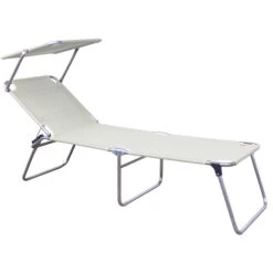 Fiam - Amigo Fourty-Sun Three-leg Lounger With Sunshade, White