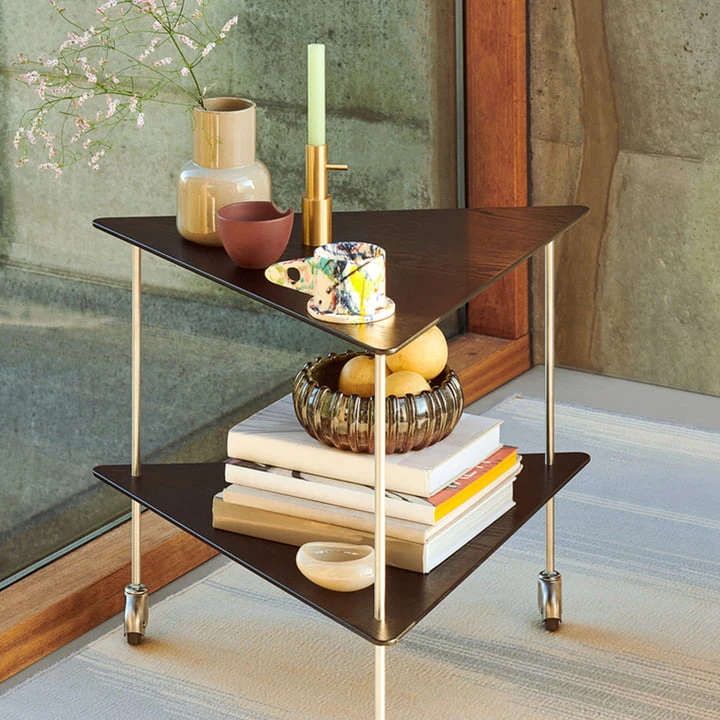 Fritz Hansen - Aj Trolley Side Table, Black Ash / Chrome - Image 4