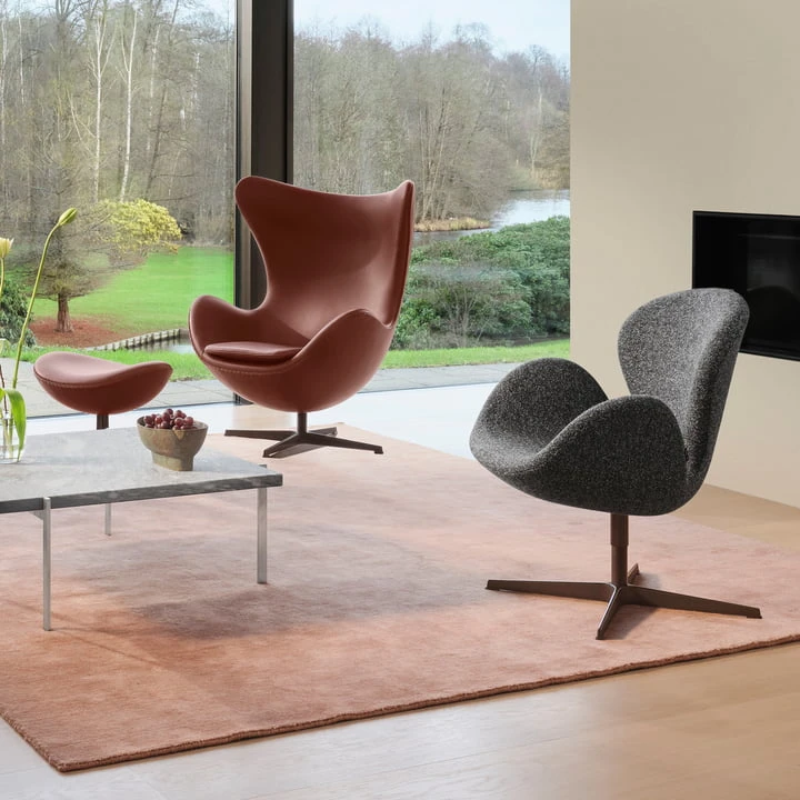 Fritz Hansen - Swan Armchair, Aluminum / Blue (FH 6001) - Image 4