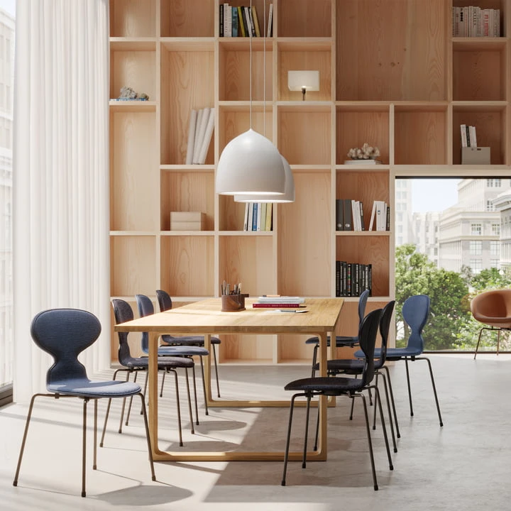 Fritz Hansen - Ant 3101 Chair, Dark Green (Vidar 1062) / Ash Lacquered Evergreen / Chromed - Image 3