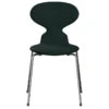 Fritz Hansen - Ant 3101 Chair, Dark Green (Vidar 1062) / Ash Lacquered Evergreen / Chromed