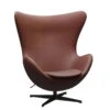 Fritz Hansen - Egg Chair, PVD Black / Leather Grace Chestnut (Anniversary Edition 2022)