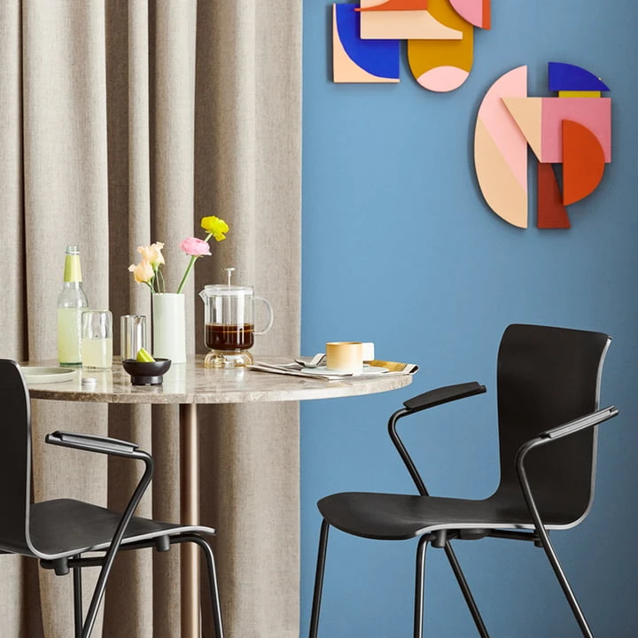 Fritz Hansen - Vico Duo Armchair, Walnut / Black - Image 2