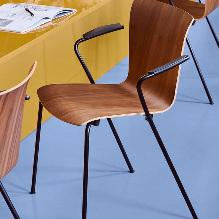 Fritz Hansen - Vico Duo Armchair, Walnut / Black - Image 6