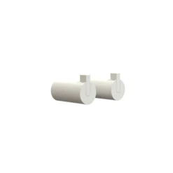 Frost - Nova 2 Wall Hooks, Ø 16 X T 27 Mm, White (set Of 2)
