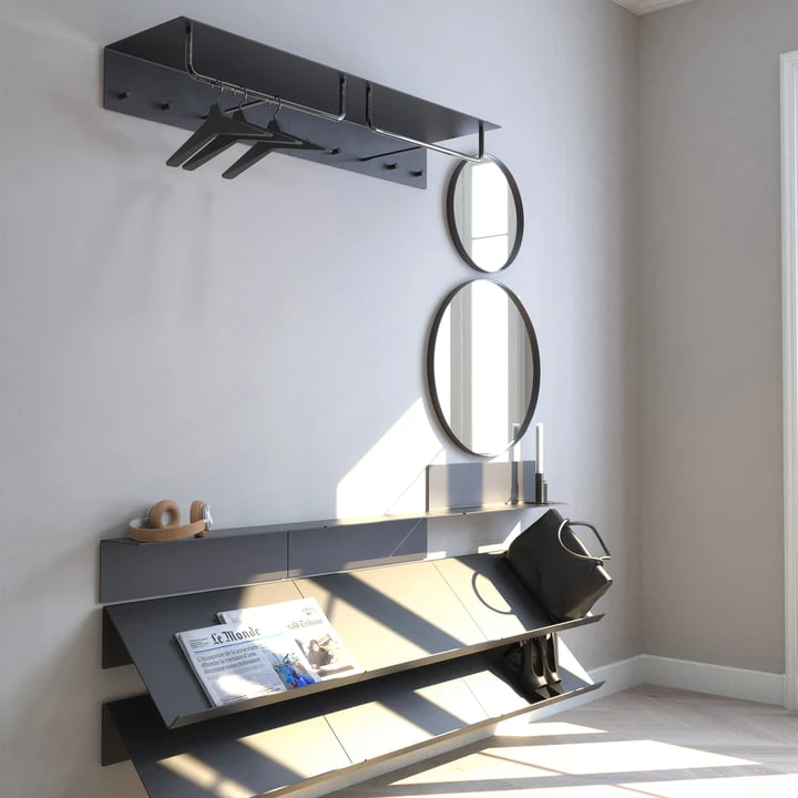 Frost - Unu Shoe Rack 4038, 60 Cm, Black - Image 3