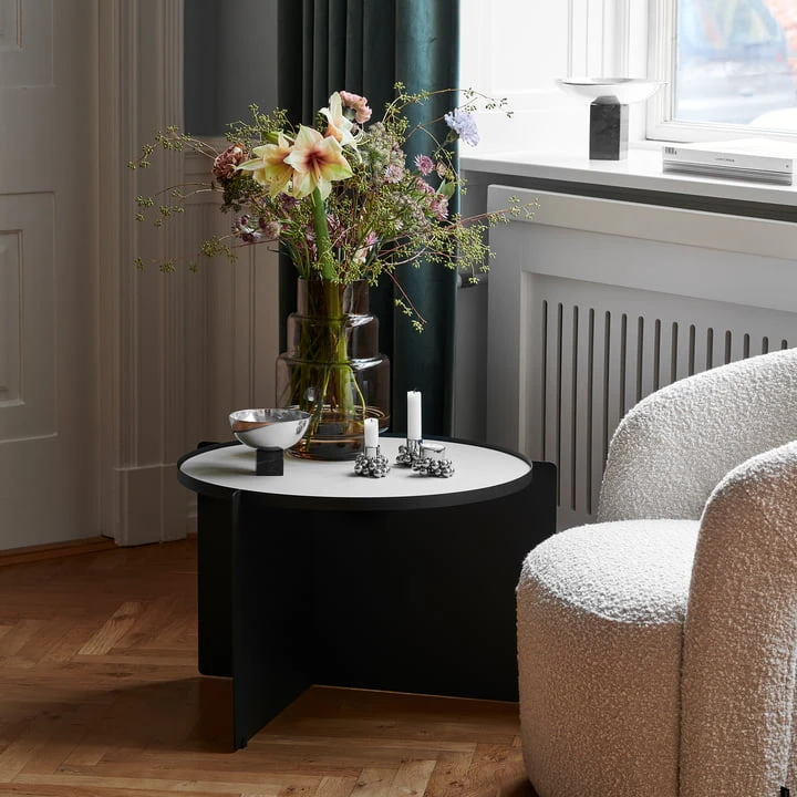 Gejst - Svip Side Table, Ø 60 X 42 Cm, Black / Gray - Image 4