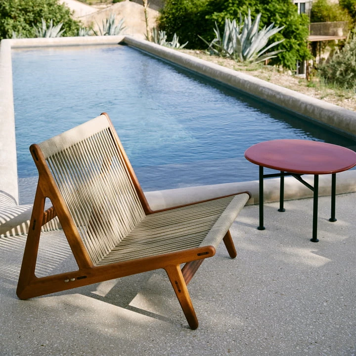 Gubi - Carmel Outdoor Lounge Table 60 X 60 Cm, Black Semi Matt / Pacific Blue - Image 15