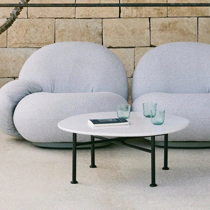 Gubi - Carmel Outdoor Lounge Table 60 X 60 Cm, Black Semi Matt / Pacific Blue - Image 8