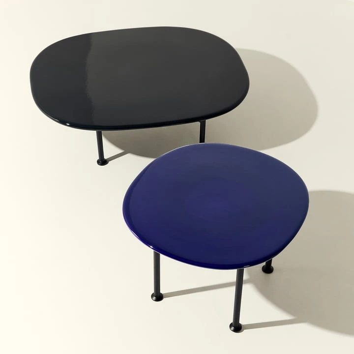 Gubi - Carmel Outdoor Lounge Table 60 X 60 Cm, Black Semi Matt / Pacific Blue - Image 9