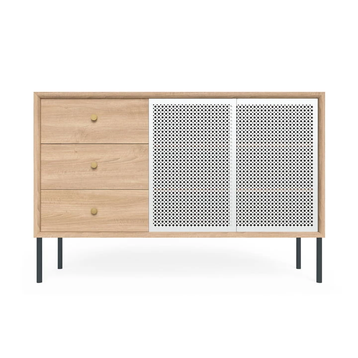 Hartô - Gabin Sideboard High With Drawers, Oak / Anthracite Gray (RAL 7016) - Image 5