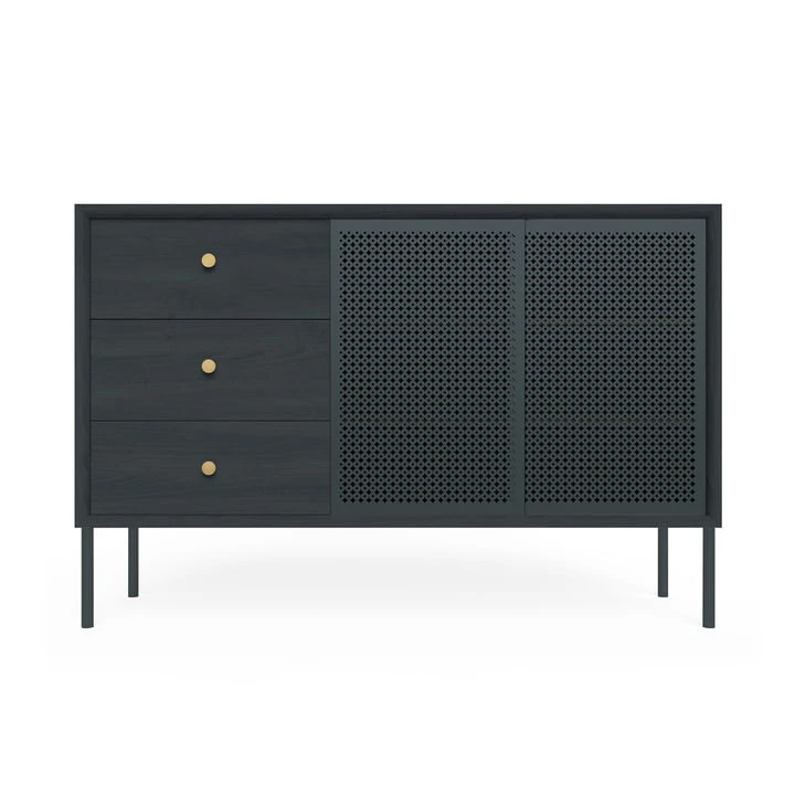 Hartô - Gabin Sideboard High With Drawers, Oak / Anthracite Gray (RAL 7016) - Image 6