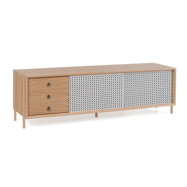 Hartô - Gabin Sideboard High With Drawers, Oak / Anthracite Gray (RAL 7016) - Image 3