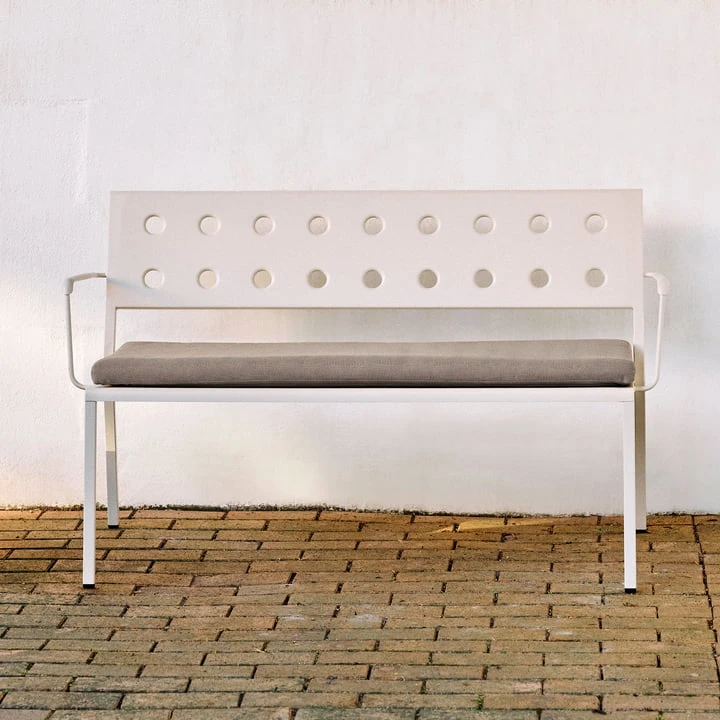 Hay - Balcony Lounge Bench With Armrests, L 121.5 Cm, Anthracite - Image 3