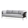 Hay - Can 2. 0 Sofa, 3-seater, Black / Can Vas Black / Surface 120 Light Grey