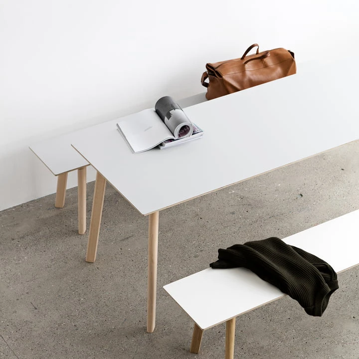 Hay - Copenhague CPH Deux 210 Dining Table 75 X 75 Cm, Matt Lacquered Oak / Laminate Ink Black - Image 3