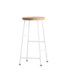 Hay - Cornet Bar Stool Low H 65 Cm, Oiled Oak / Cream White