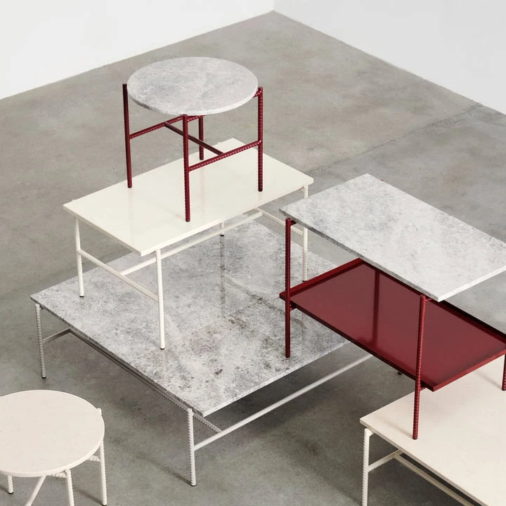 Hay - Rebar Coffee Table, 80 X 84 Cm, Marble / Black - Image 7