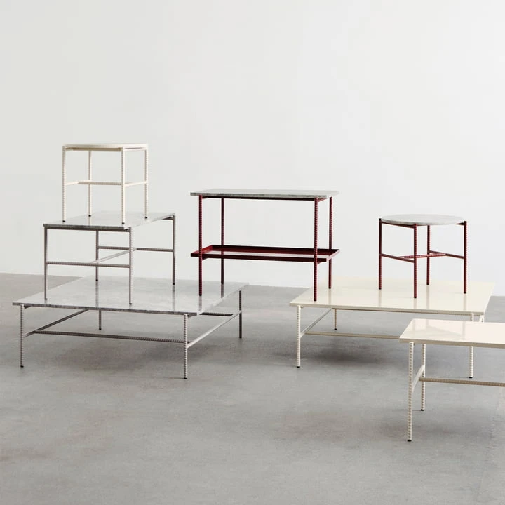 Hay - Rebar Coffee Table, 80 X 84 Cm, Marble / Black - Image 8