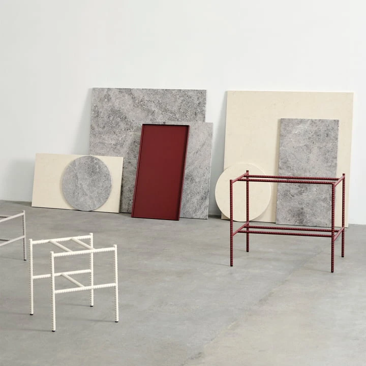 Hay - Rebar Coffee Table, 80 X 84 Cm, Marble / Black - Image 6